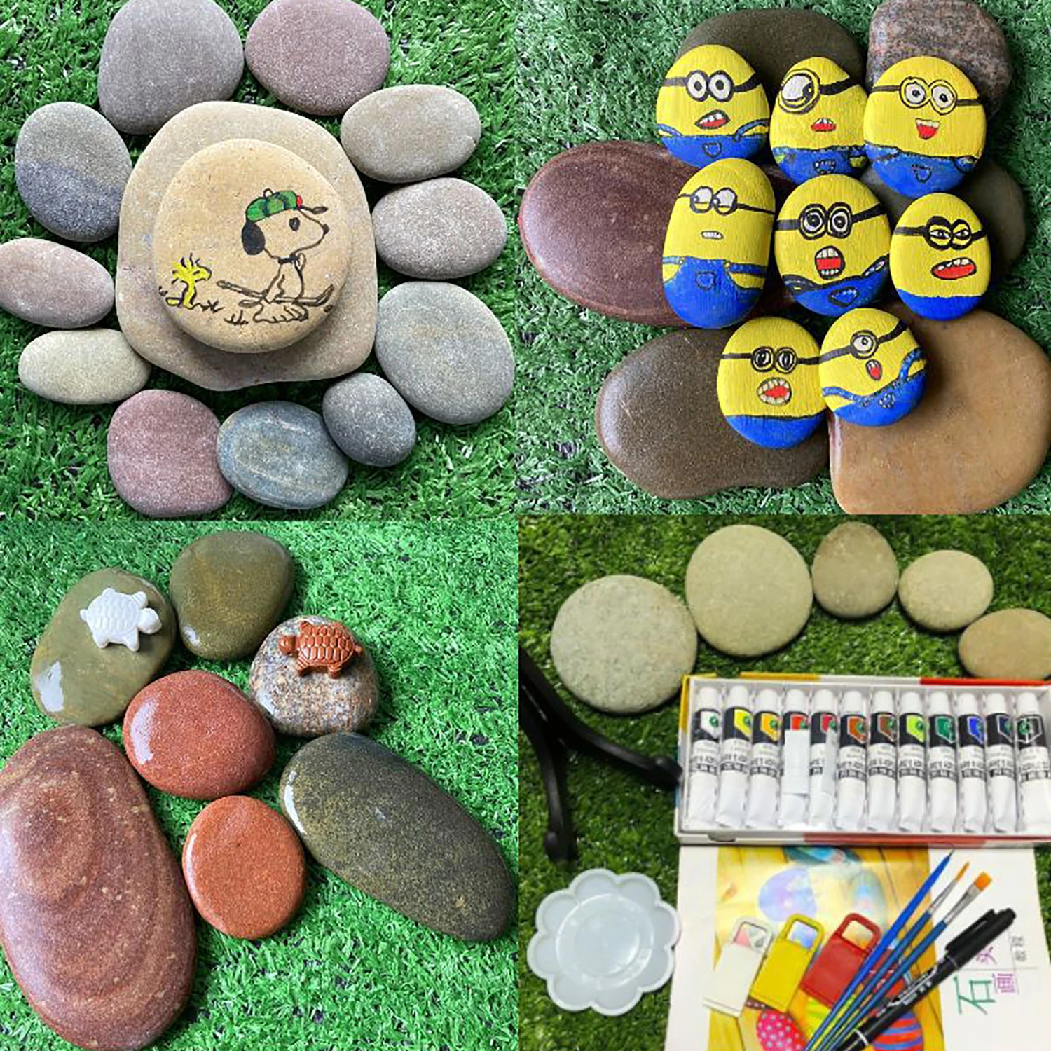 3 ~ 5 سنتيمتر 5 ~ 7 سنتيمتر الصخور نهر الزخرفية للبرك المياه المناظر الطبيعية بركة حافة الحصى الزينة/التمثيل DIY بها بنفسك الفن اللوحة الحجر