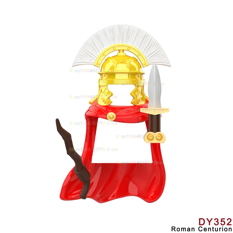 Armure lourde médiévale, guerrier MOC, soldat romain, accessoires d'infanterie, figurines d'action de chevalier, blocs de construction, jouets cadeaux, DY351-362