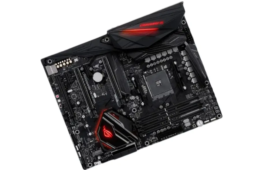لوحة أم AMD X470 AM4 من ASUS ROG CROSSHAIR VII HERO تدعم معالجات Ryzen 7 5800X3D وRyzen 9 5950X وRyzen 7 5700X وRyzen 5 5600X وRyzen 5 5600 مع ذاكرة DDR4 ATX - 2