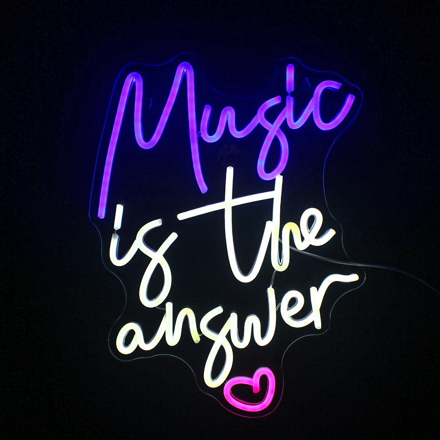 Imagem -01 - Música é a Resposta Neon Light Sinais Led Música ao Vivo Quarto Casa Disco Bar Estúdio Festa Wall Decor Presente a musica e a resposta neon light sinais led musica ao vivo quarto casa disco bar estudio festa wall decor presente a 01
