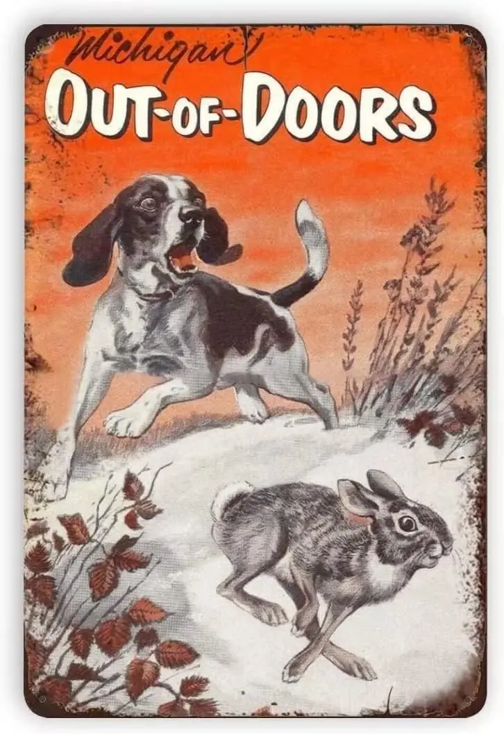 레트로 사냥 개 토끼 금속 주석 사인 포스터, 빈티지 금속 플라크 벽 장식 선물, 욕실 레스토랑 농장 침실 카페 S