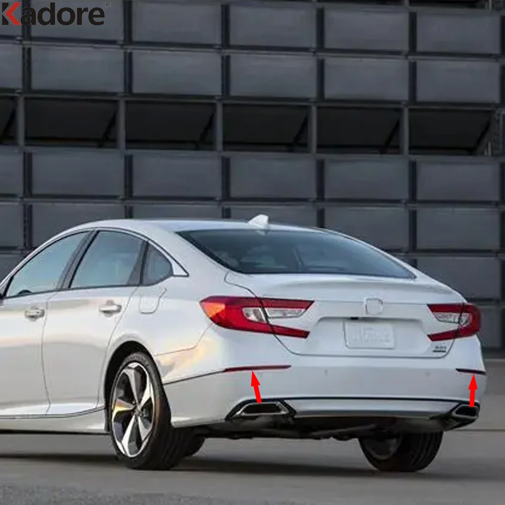 Rear Fog Light Lamp Cover Trim For Honda Accord 2018 2019 2020 2021 2022 Chrome Car Back Foglight Bezel Frame Accessories