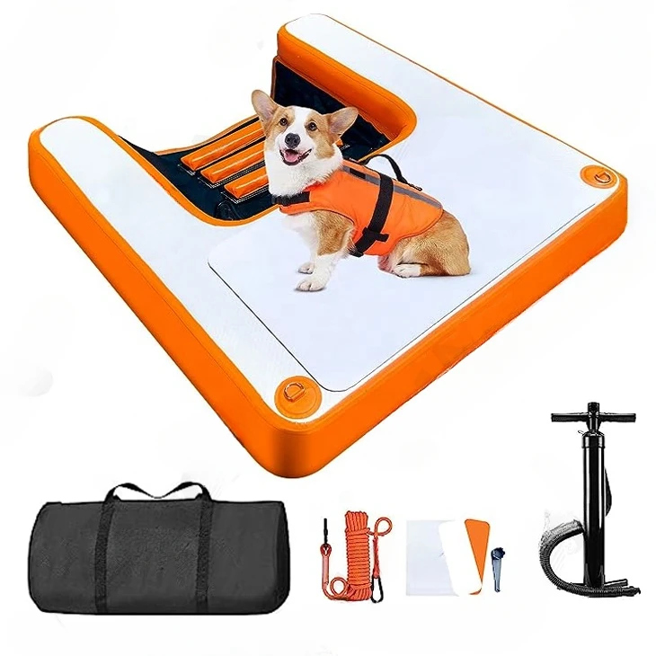 

Dogs Water Play Inflatable Pup Plank Dog Ramp Pet Ramp Plank Float Platform for sale inflatable dog ramp