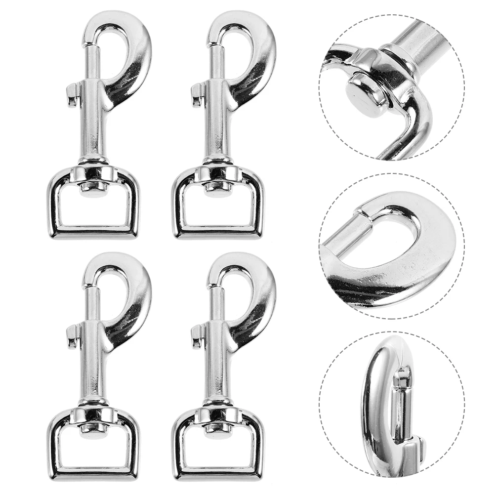 

4Pcs Zinc Alloy Swivel Snap Hooks Heavy Duty Dog Leash Clips Quick Release Nonslip Pet Collar Buckle Swivel Snap Hooks