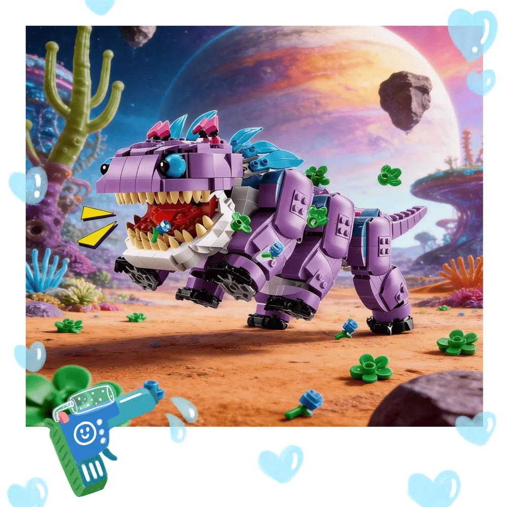 

New 2026 Creative building blocks Crocodile Monster Banana adult Puzzle Assembly building Blocks Men and Women toy Gift model