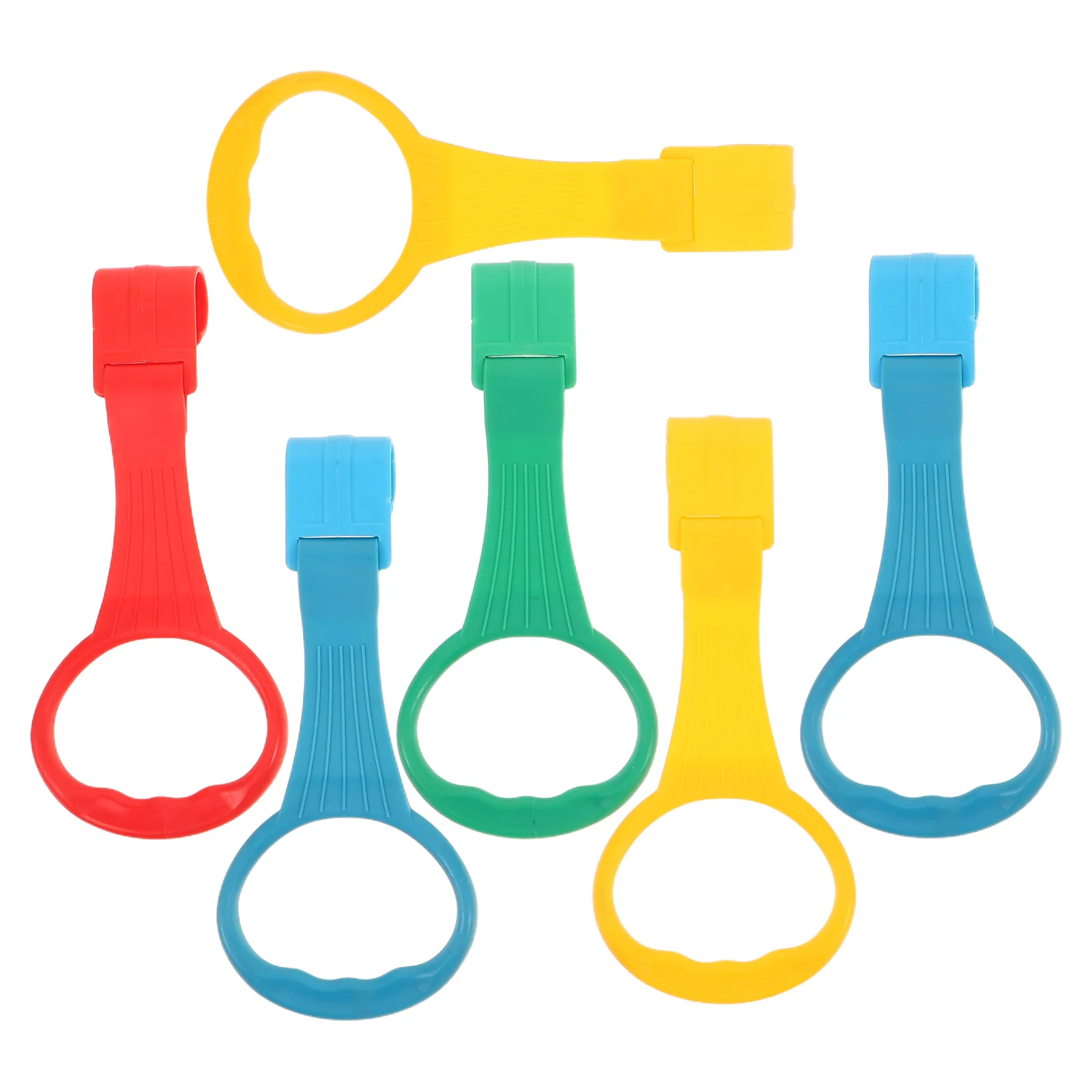 

6pcs Baby Pull Up Rings Infant Playpen Toddler Walking Support Training Tool Plastic Activity Rings Safe Standing Assistant