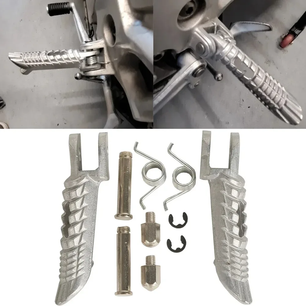 Motorcycle Aluminum Front & Rear Footpegs Pedals Part for Suzuki GSXR600 GSXR750 GSXR1000 Black Accessory 2001-2014