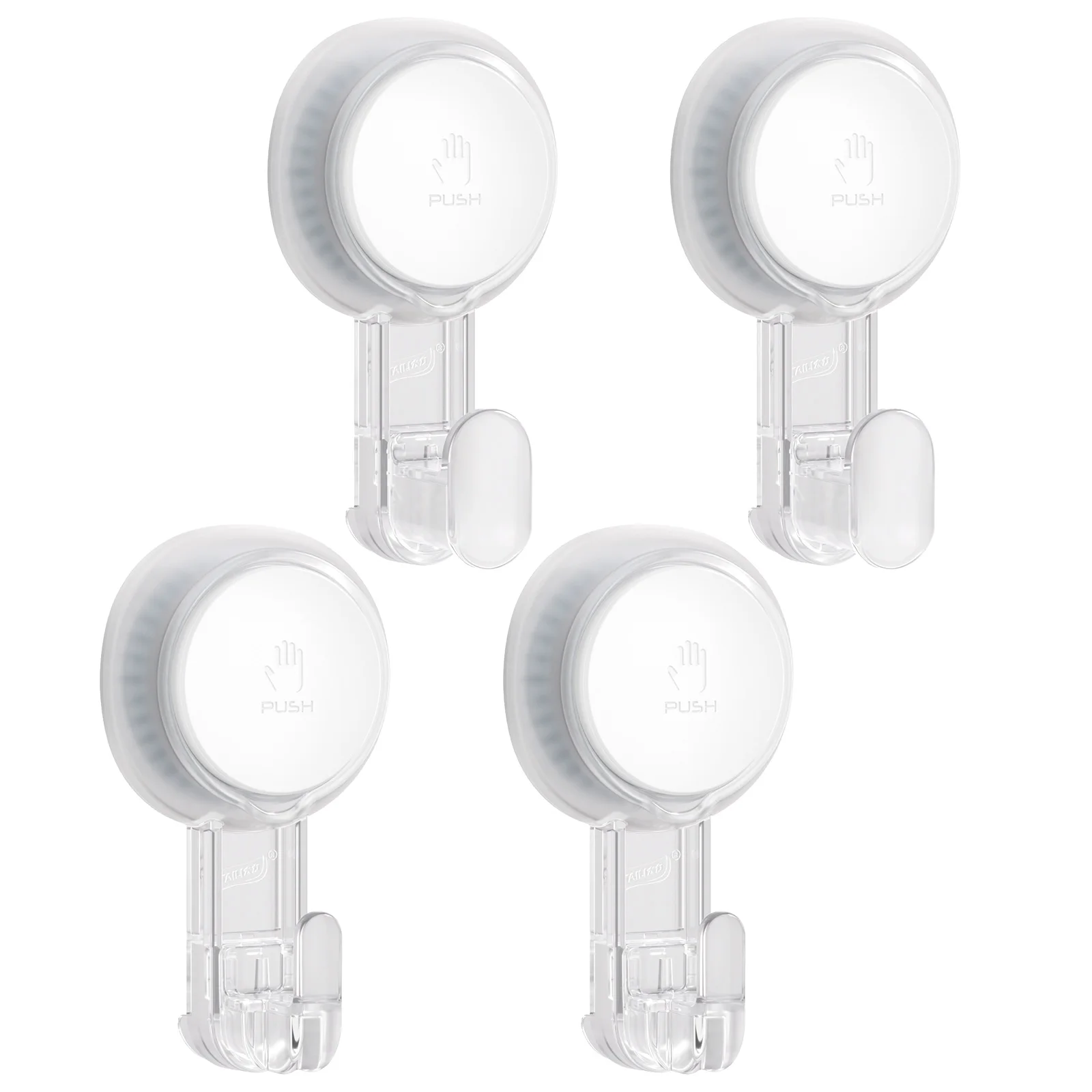 

TAILI Suction Cup Hook for Bathroom, 4pcs Towels Holder Hook No Drilling, Waterproof, Removable Hanger for Shower, Kitchen, Door