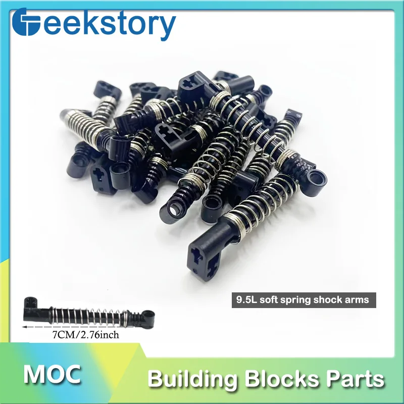 9,5L miękka sprężyna amortyzujące ramię klocki DIY części 4 sztuk/8 sztuk/20 sztuk ramię amortyzatora MOC cegły zabawka dla modelu 2909c03 18404