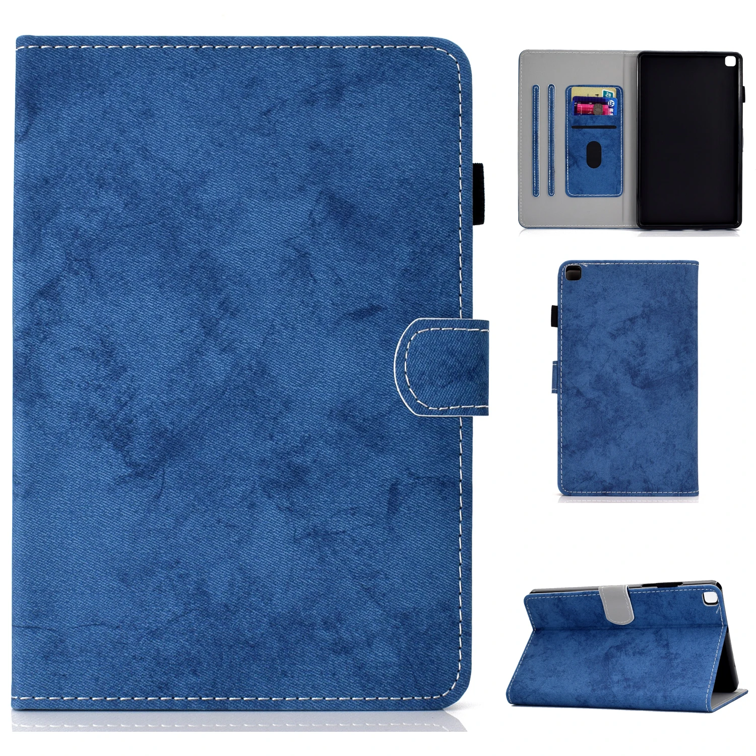 

Flip Textured leather Cover For Samsung Galaxy Tab A7 Lite Case 8.7" Card slot wallet Fall prevention Tablet protective Cover