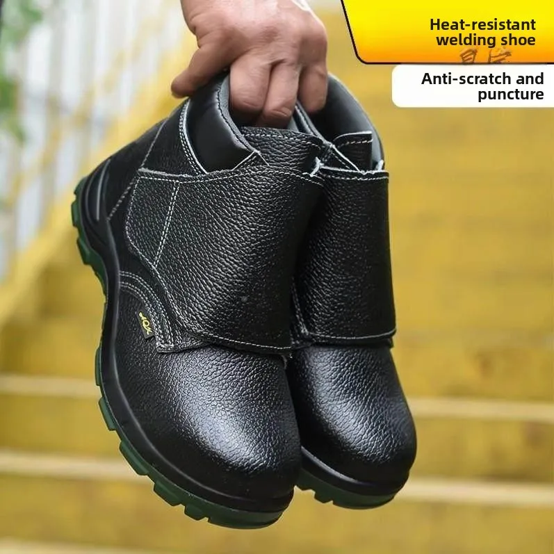  Welding Shoes Steel Toe Work Shoes Men Women Breathable Heat Resistant Anti Crush And Piercing Labor Protection Shoes