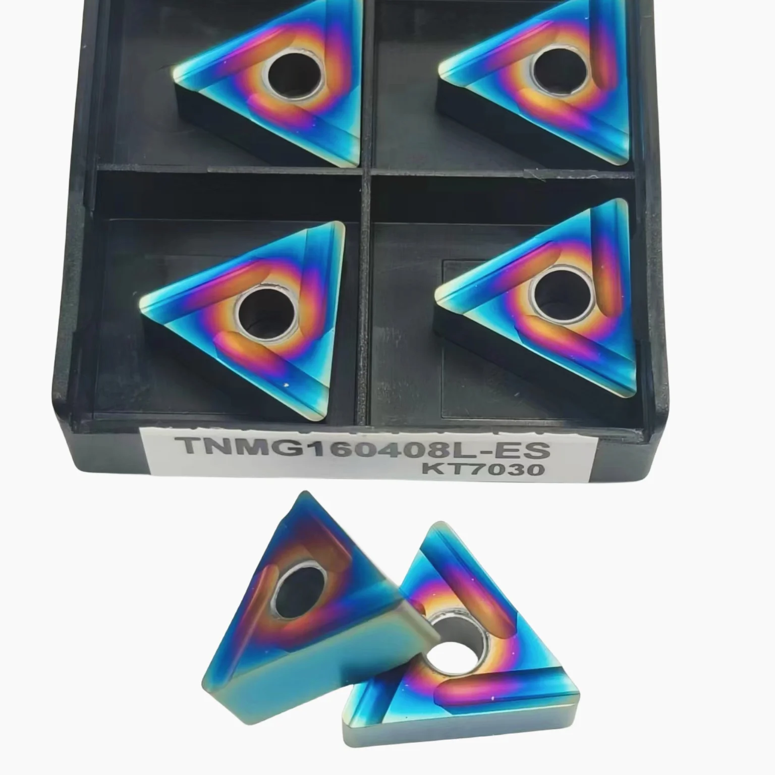 เครื่องตัดมิลลิ่งแบบนาโนสีน้ำเงินสำหรับสแตนเลส TNMG160408L TNMG160404L เครื่องมือกลึง TNMG160404R TNMG160408R
