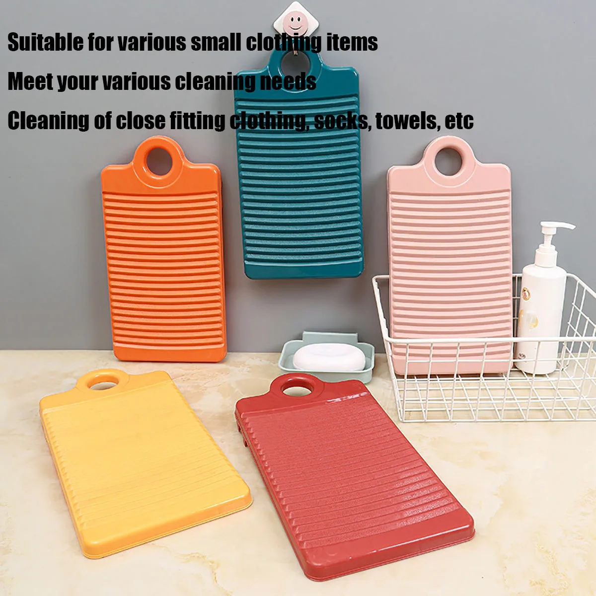 Mini Plastic Washboard Washing Board Portable Laundry Board Shirts Cleaning Laundry Board for Clothes Underwear