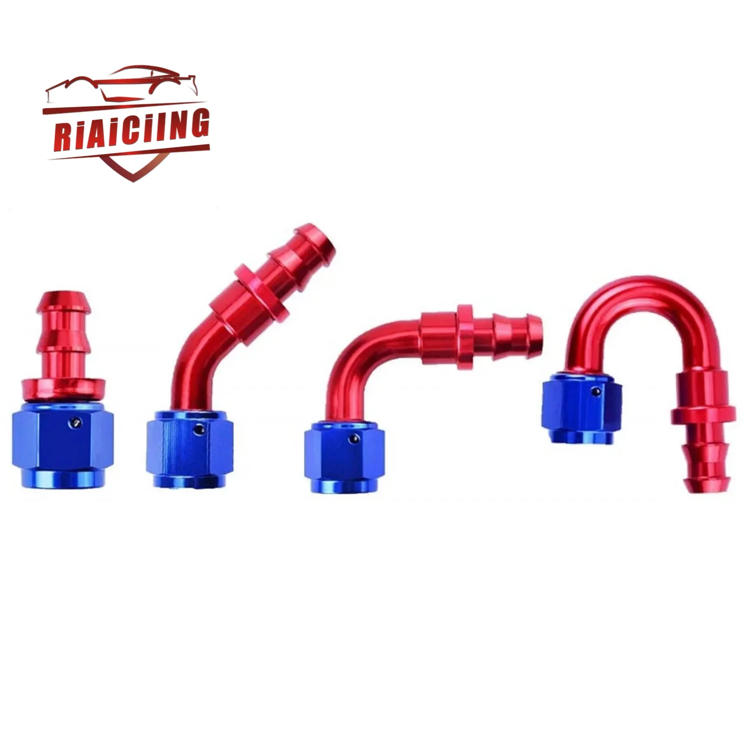 AN4/AN6/AN8/AN10/AN12 Straight 45 90 180 for Fuel Gas Line Adapter Gas pipe  Red&Blue Push Lock Fuel Hose End Fitting sell well