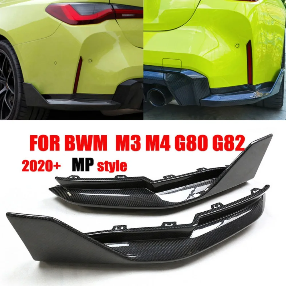 For BMW M3 M4 G80 G82 MP Style Dry Carbon Carbon Fiber Rear Corner Replacement Tuning Exterior Accessories