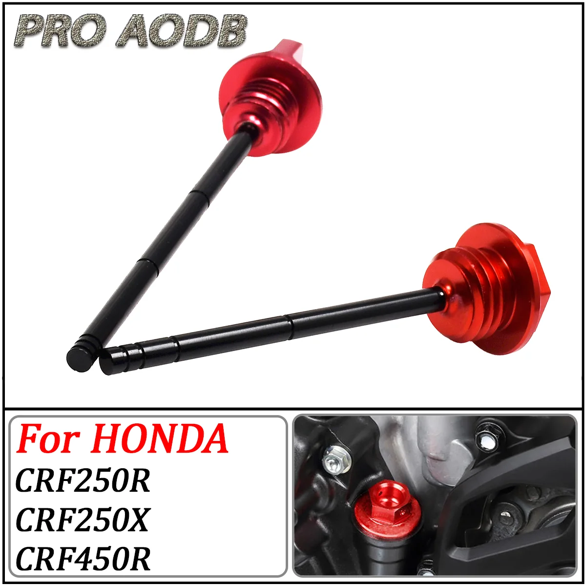 

For Honda CRF250R CRF250X CRF450R CRF 250R 250X 450R 2004-2019 CNC Engine Oil Dipstick Stick Plug Cap Aluminum Accessories