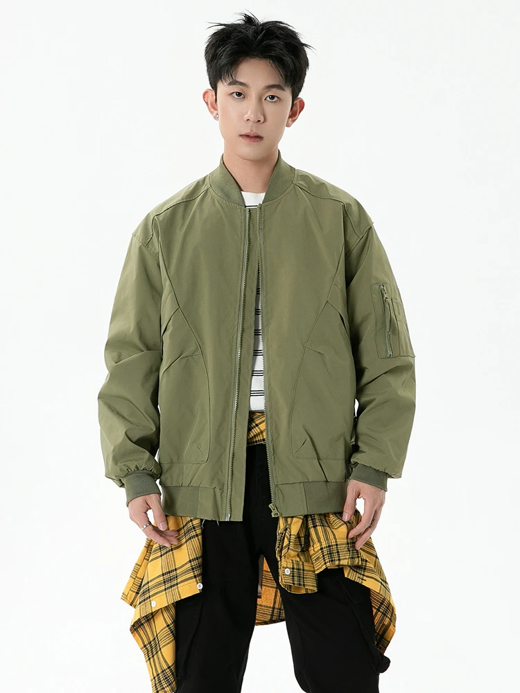 

Мужская свободная спортивная куртка Cleanfit с воротником-стойкой, водонепроницаемая, осенняя, в американском стиле, на молнии, длинная...