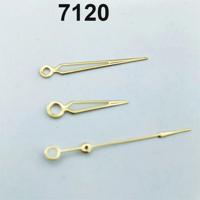 Suitable For 7120 Movement Luminous Hour Minute Second Three Needle Watch Hands Blue Silver Gold Pointer Watch Accessories