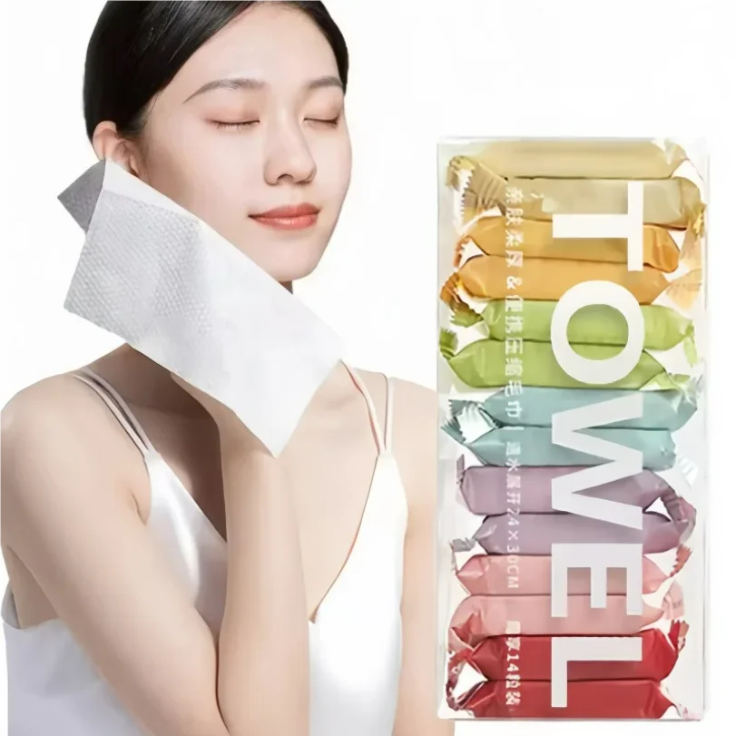 14pcs/box Disposable Washcloth Portable Travel Towel Thickened Compressed Face Cleansing Beauty Square Towel wholesale
