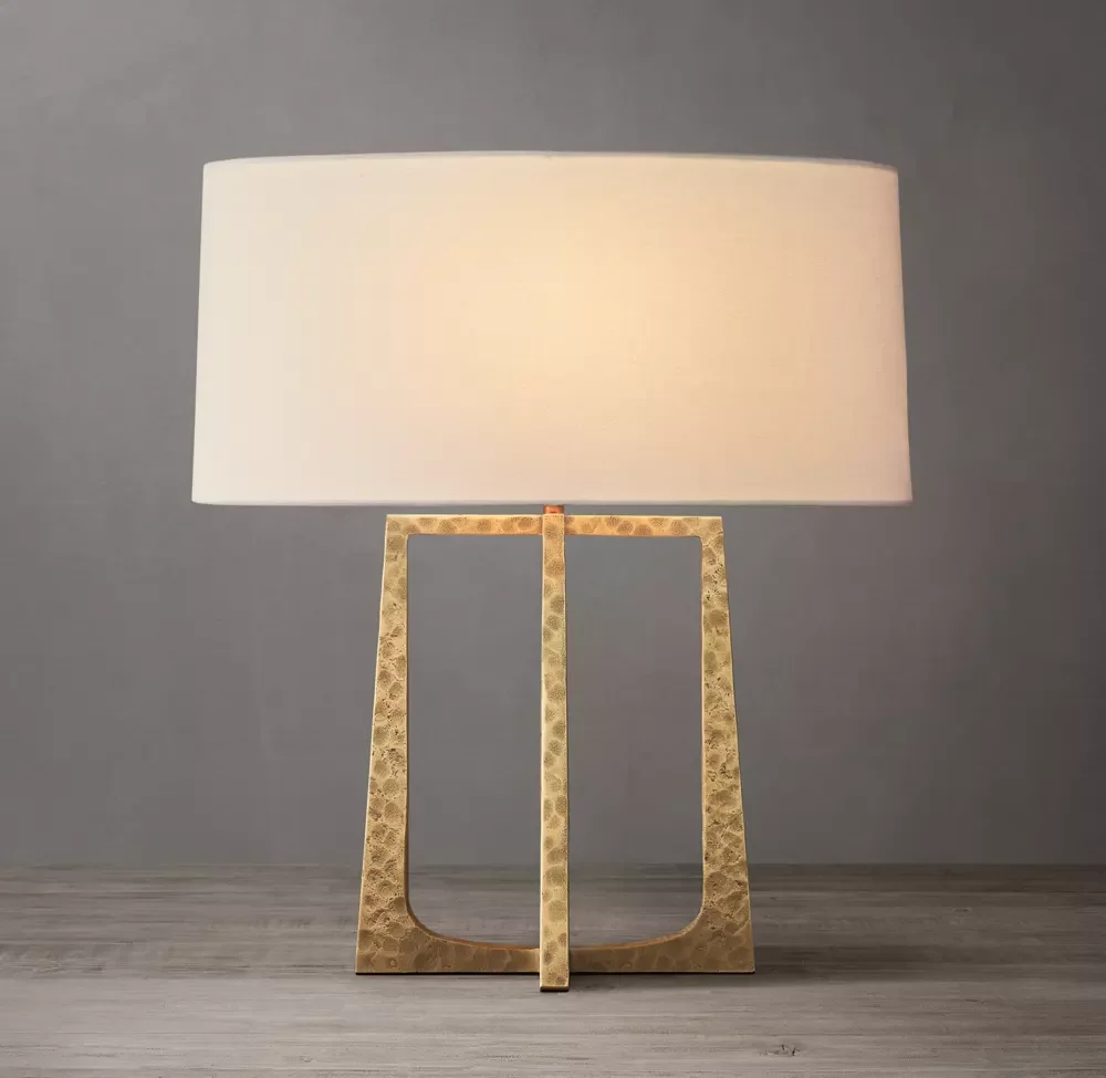 Modern minimalist style table lamp table lamp decorative fabric lampshade living room bedroom bedside villa home office