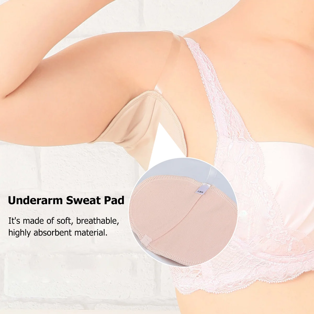 

Underarm Sweat Pads Vest Non Visible Dress Guards Washable Reusable Armpit Cotton Miss for Men and Women