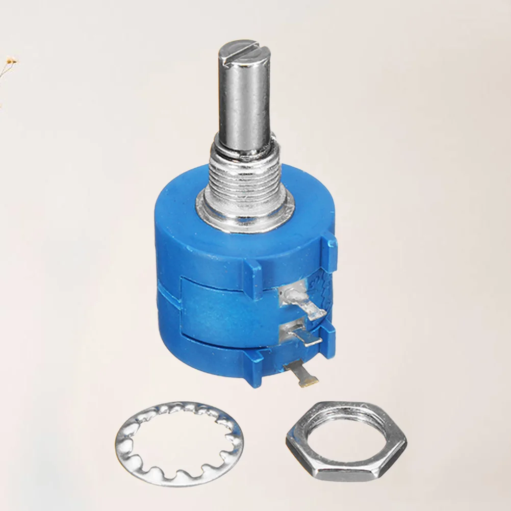 

1pc Precision Potentiometer 10K Ohm Multiturn Adjustable Resistor Vertical Mount Durable Long Life Easy Solder Alloy Pins