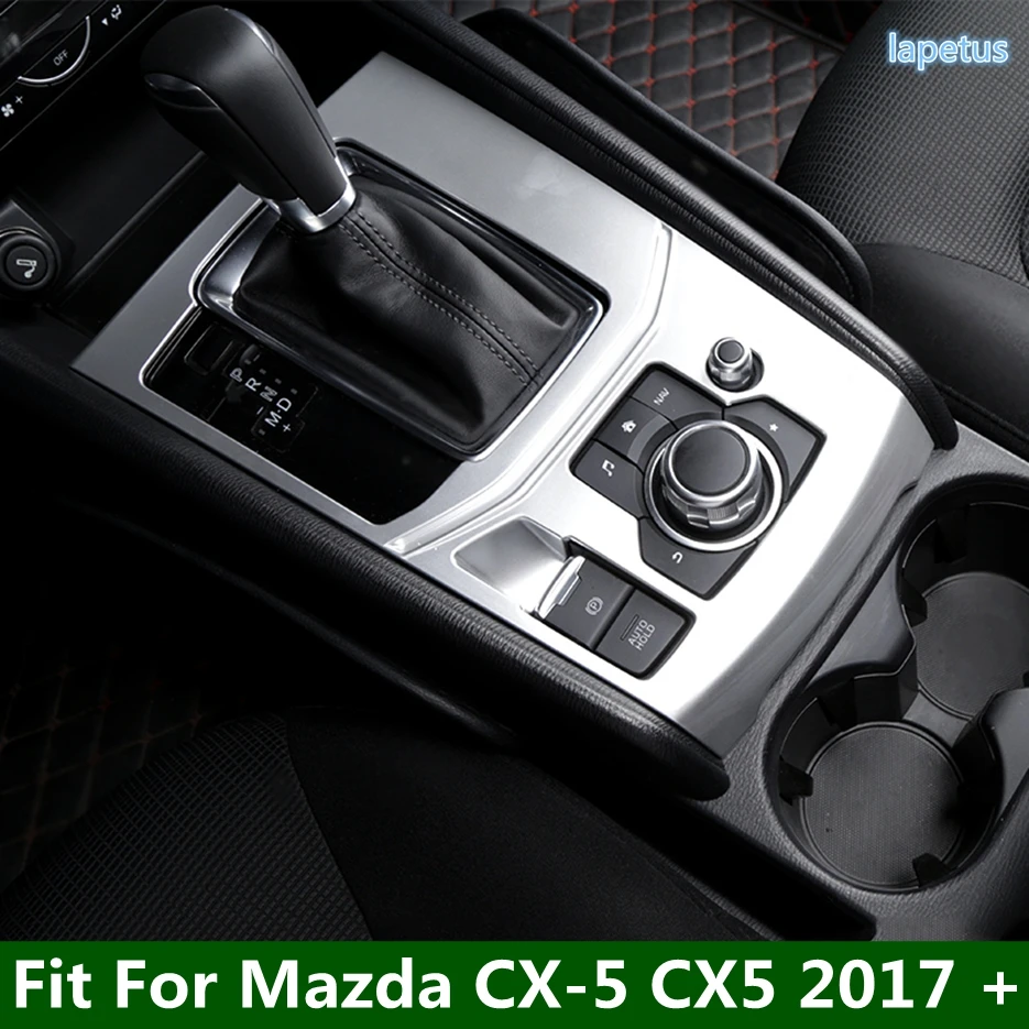 

Steel Center Control Console Gear Shift Box Decoration Panel Cover Trim Fit For Mazda CX-5 CX5 2017 - 2024 Car Accessories