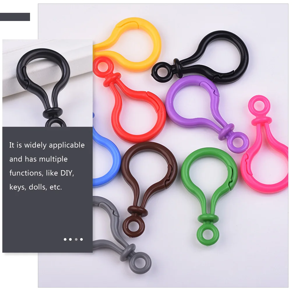 

32pcs Convenient Lobster Clasps Portable Keychain Clips Professional Lanyard Clips For Diy Keys Durable Lightweight Black