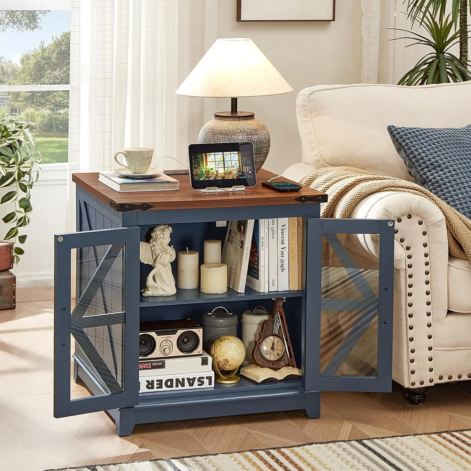 End Table Set 3 With Charger Night Stand 24
