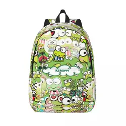 Zaino in tela con stampa carina Casual Keroppi personalizzato per donna uomo scuola studenti universitari Bookbag adatto a borse per Laptop da 15 pollici