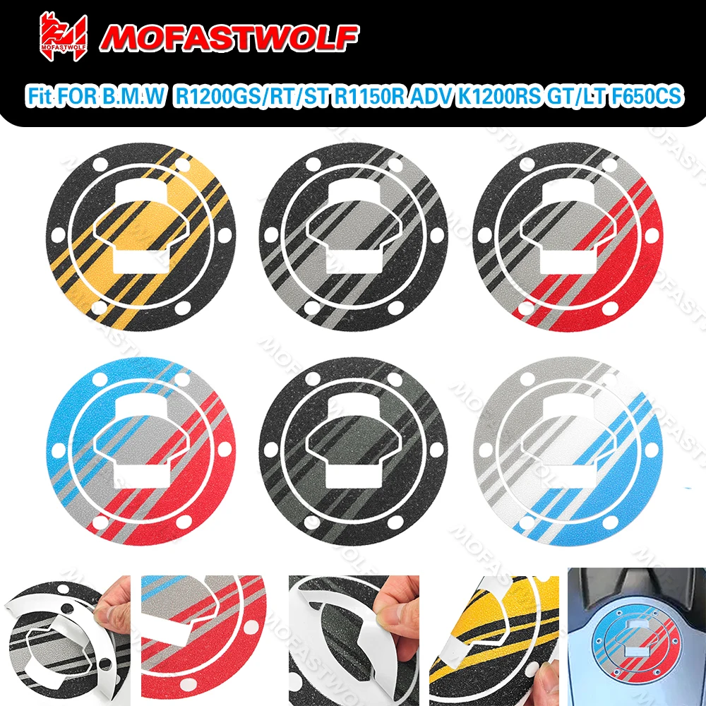 Tank Gas Cap Pad Sticker Motorcycle Frosted Decals Fit For BMW R1200GS/RT/ST R1150R ADV K1200RS GT/LT F650CS