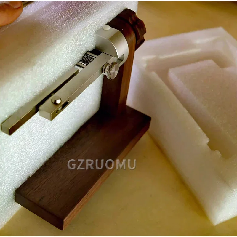 

Профессиональный ремешок для часов, масляный зажим с основанием из черного ореха, кожаный ремень, смазка, шлифовальный вспомогательный зажим, инструмент, держатель ремешка для часов