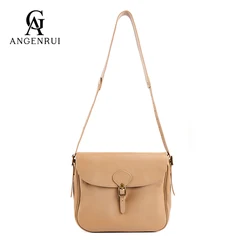 ANGENGRUI borsa da donna di lusso in vera pelle 2022 nuova borsa da sella Messenger moda Casual borsa in pelle bovina primo strato