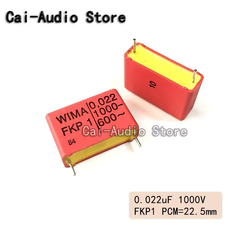 2PCS/5PCS/10PCS/Lot Germany WIMA FKP1 1000V 0.022UF 223 22NF Film Capacitor 1000v0.022UF 1000V223 Pitch 22.5mm FKP1O122205F00