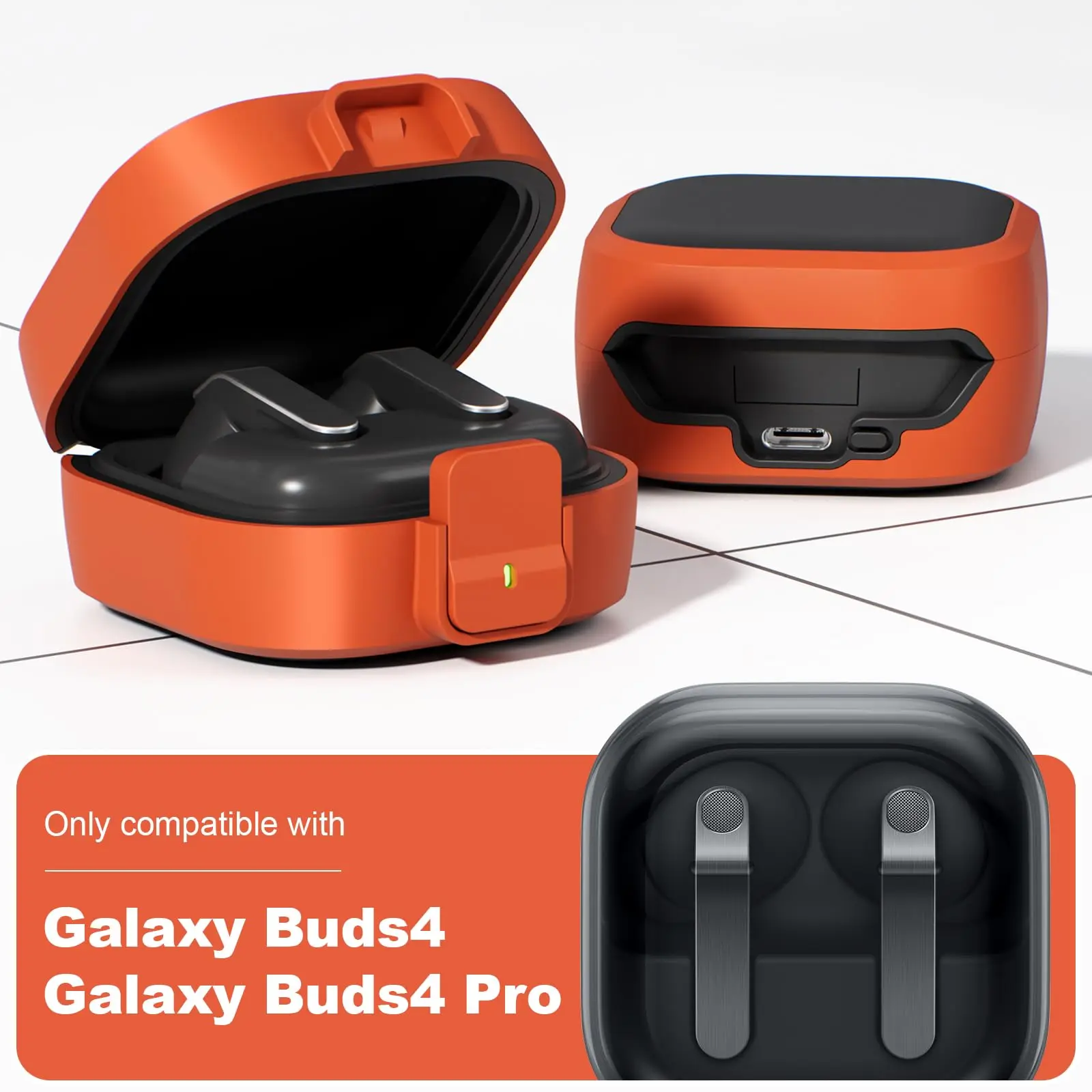 Sicherheitsverschlussabdeckung für Samsung Galaxy Buds 4 / Buds 4 Pro Ohrhörer-Schutzhülle mit Schlüsselanhänger für Herren Buzz4 Pro Case Coque ﻿ – Detail 1