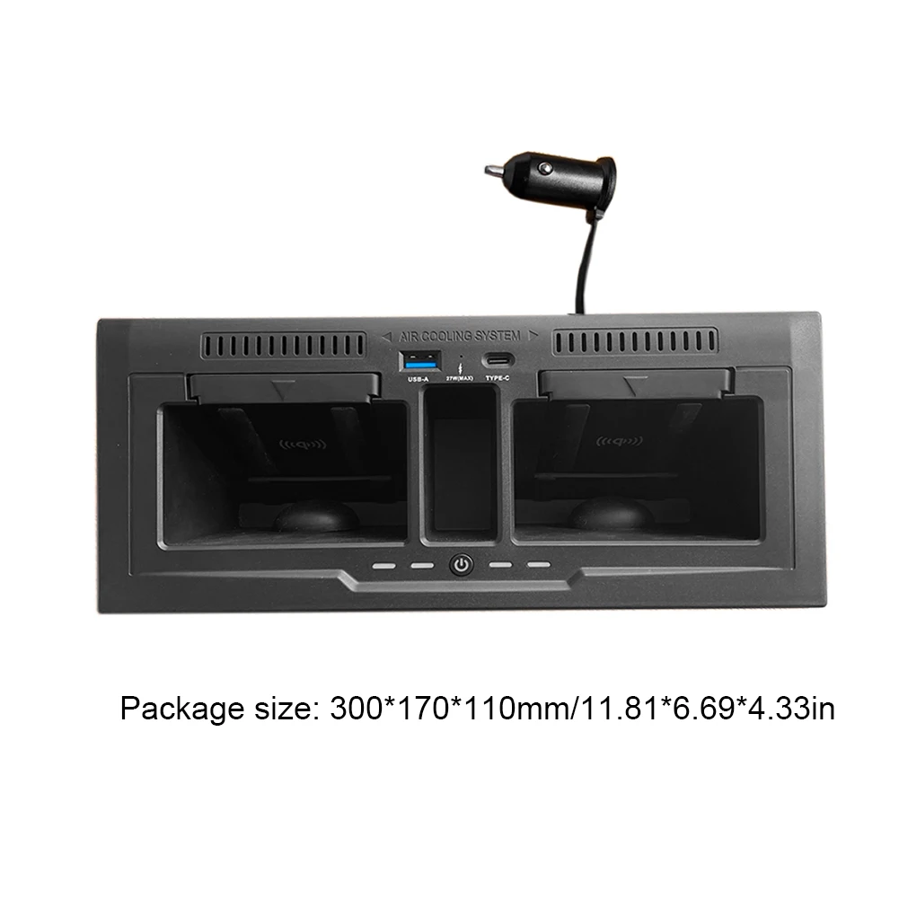 Cargador inalámbrico para coche, bandeja de carga rápida, soporte para teléfono móvil, placa de carga para Land Rover Defender 110 130 2020-2023