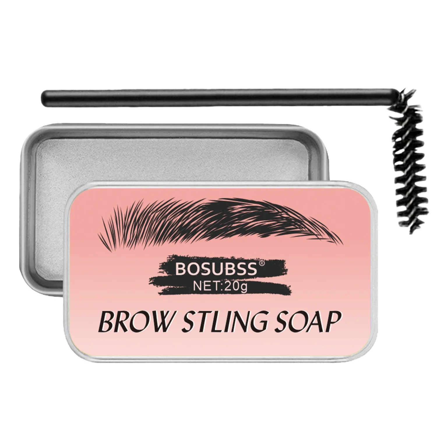 جل تصفيف الحواجب الشفاف - شمع شفاف قوي التحمل، مقاوم للماء، يدوم طويلاً، مقاوم للتلطخ، مثالي لتشكيل الحواجب اليومي