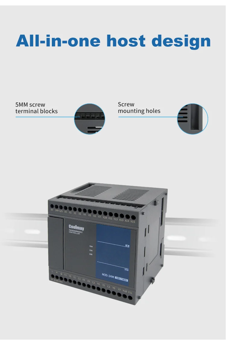Coolmay updated Programmable Logic Controller L01S-24MT Transistor output for economical model