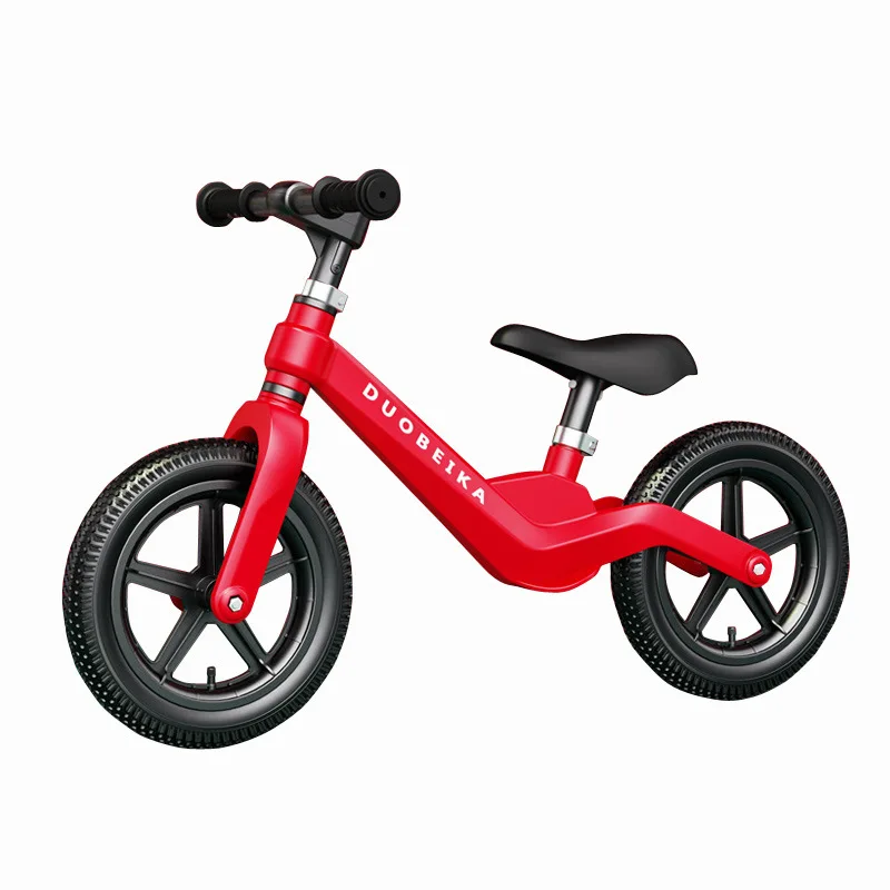 2026 DUOBEIKA 12 Inch Kids Balance Bike with Inflatable Rubber Wheels, No Pedal Toddler Gliding Bike for Kids Height 88-120CM