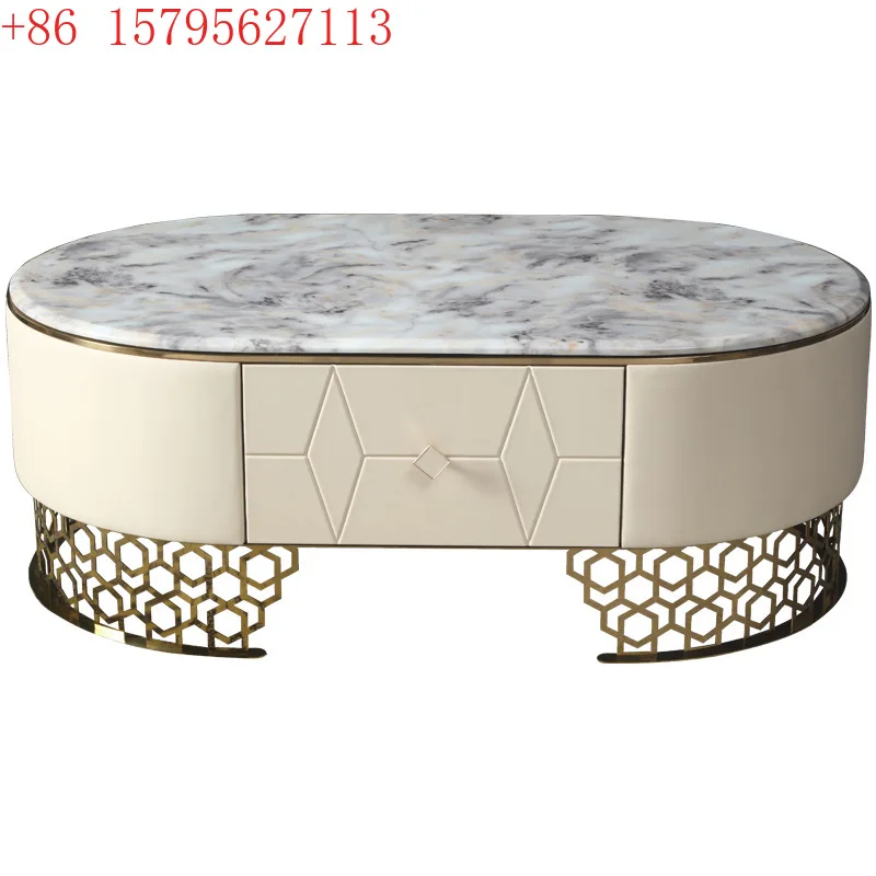 

Итальянский светлый роскошный мраморный журнальный столик из нержавеющей стали, журнальный столик, комбинация ТВ-шкафа