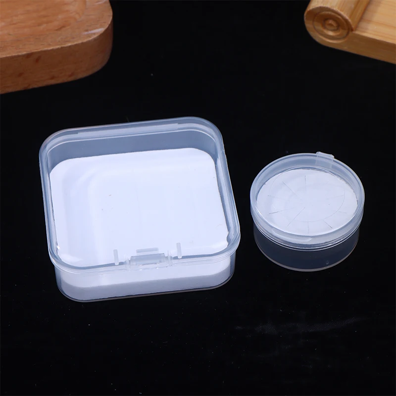 5 قطعة صندوق صيد ذبابة شفافة مستديرة/مربع تصميم رغوة إدراج أنواع صغيرة من البلاستيك تخزين صغير صندوق معالجة الصيد