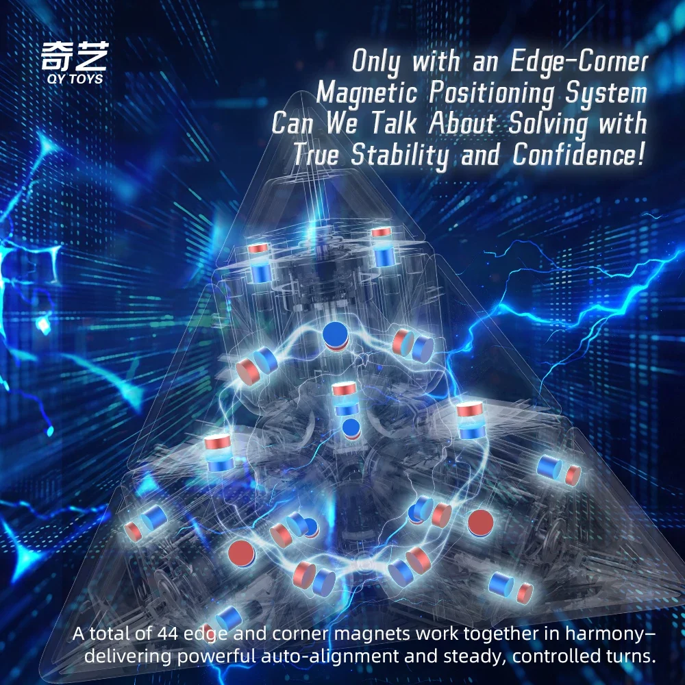 [CubeFun] QiYi Warrior M Pyraminx المغناطيسي ماجيك سرعة مكعب ألعاب متململة المهنية لغز اللعب هدية Magico Cubo