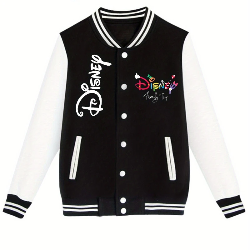 

Women's Disney Family Travel Jacket Jacket Autumn and Winter New Men's and Women's Retro Fashion Street Wear