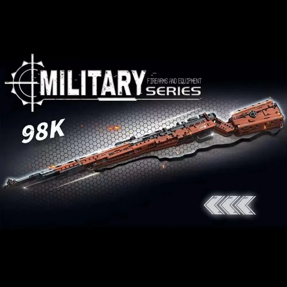 Mauser 98K Scharfschützengewehr-Serie, Zusammengebaute und Eingefügte Kleinteile-Bausteine, Schießspielzeug, Gewehr-Geschenke – Detail 1