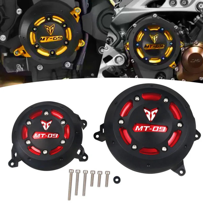 

Motorcycle CNC Aluminum Engine Stator Engine Protective Cover Guard Protector Fit For MT-09 MT09 FZ-09 FZ09 MT 09 2013-2023