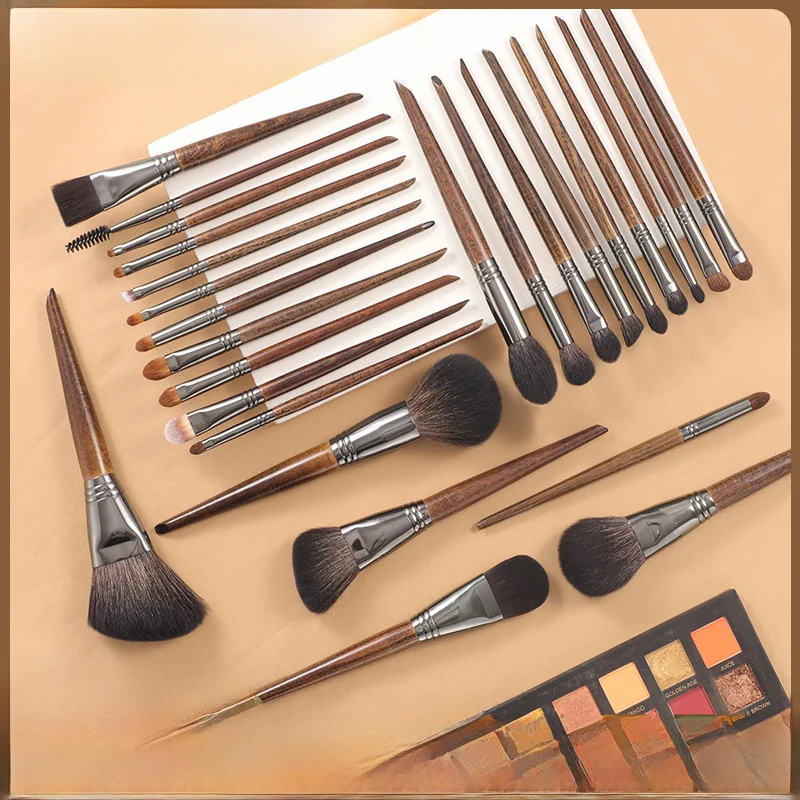 Cangzhou makeup brush brush suit real wool eye shadow powder foundation brush animal hair brush makeup full set beauty tools