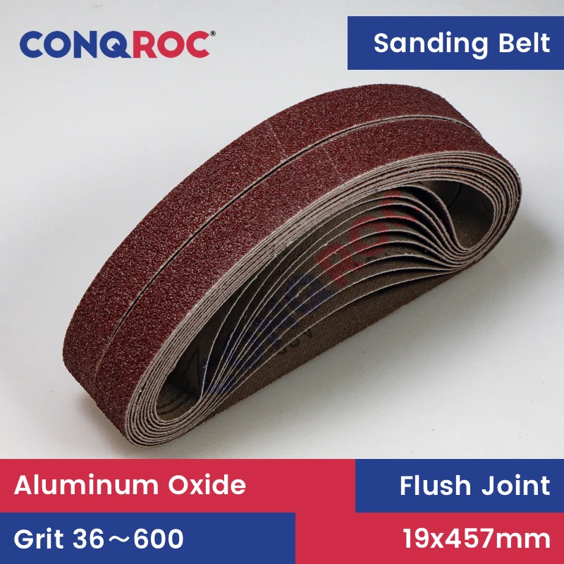 20 Pieces 19x457mm Sanding Belts Aluminum Oxide 3/4