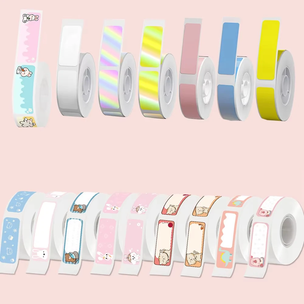 1Roll Q30 D30 D32 D35 Adhesive Label Maker Paper for Name Sticker Thermal Rolls Ticket Self-Cut Tag Note FOR Q32 Q35