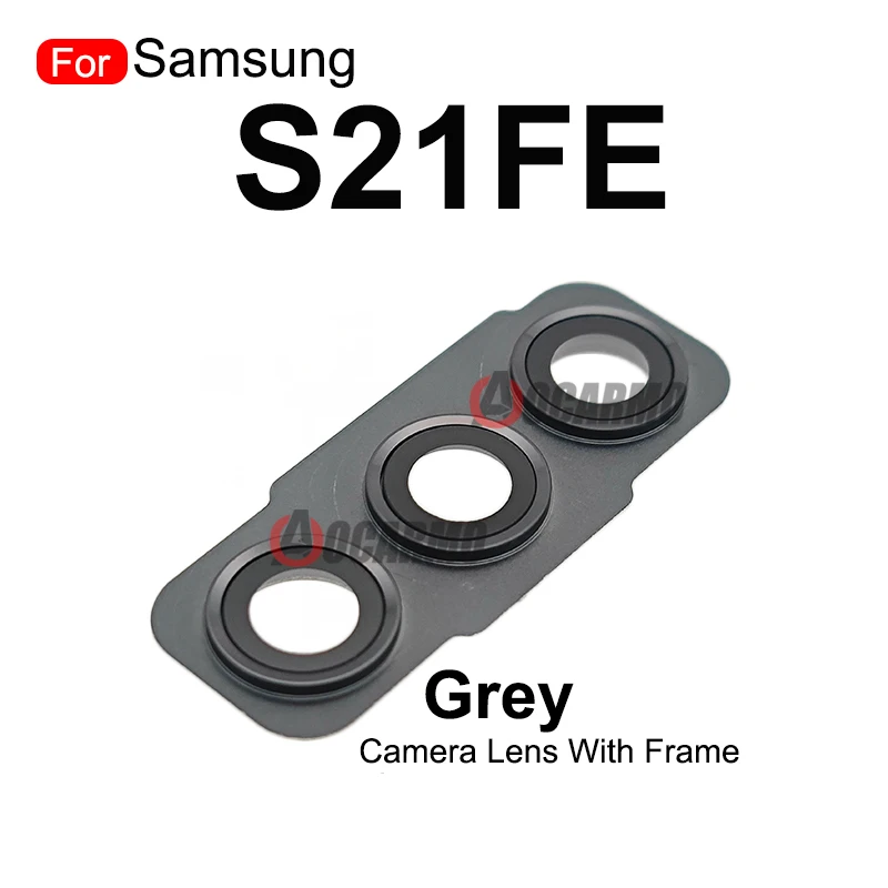 For Samsung Galaxy S21 FE  Back Camera Rear Lens With Frame s21fe Replacement Parts