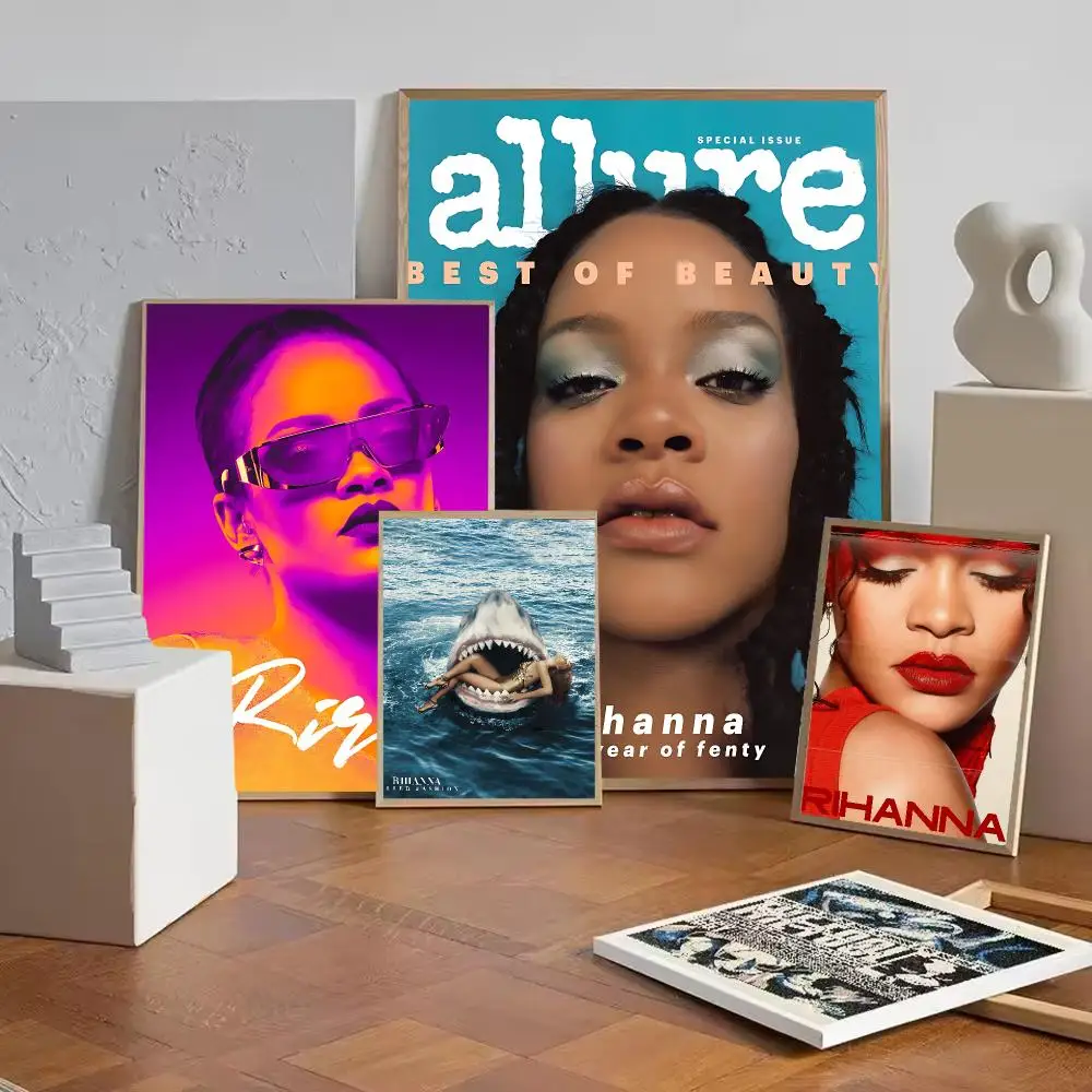 Local Entertainment R-RihannaS Poster Wall Art Painting For Home Room Decoration Bedroom Wall Decor Waterproof Posters